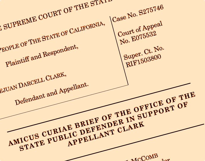 Part of the People v. Clark document